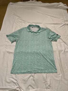 GreenSide Golf Men's Floral Botanical Print Short Sleeve Polo Shirt Size XL